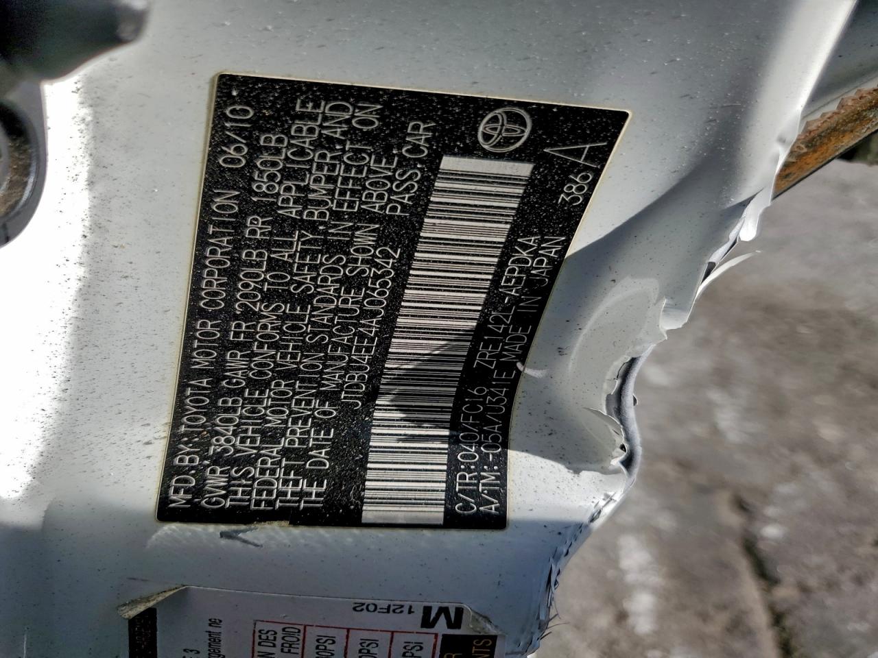 2010 TOYOTA COROLLA BASE photo 12