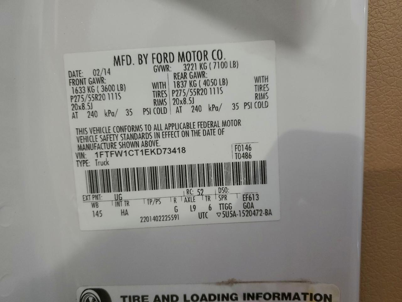 2014 FORD F150 SUPERCREW photo 12