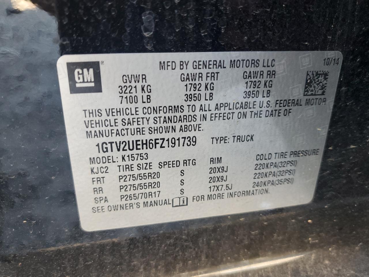 2015 GMC SIERRA K1500 SLE photo 13