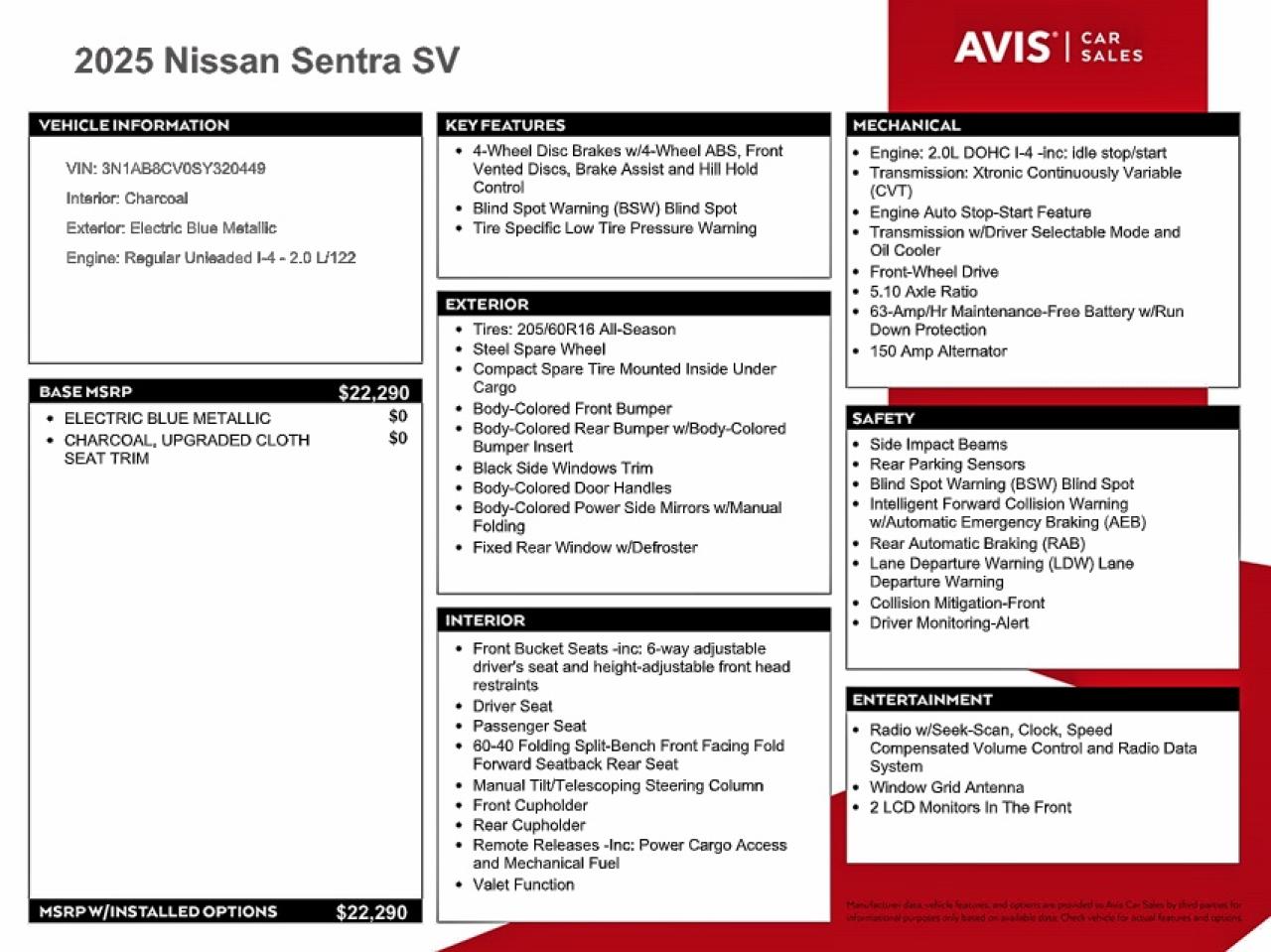 2025 NISSAN SENTRA SV photo 12