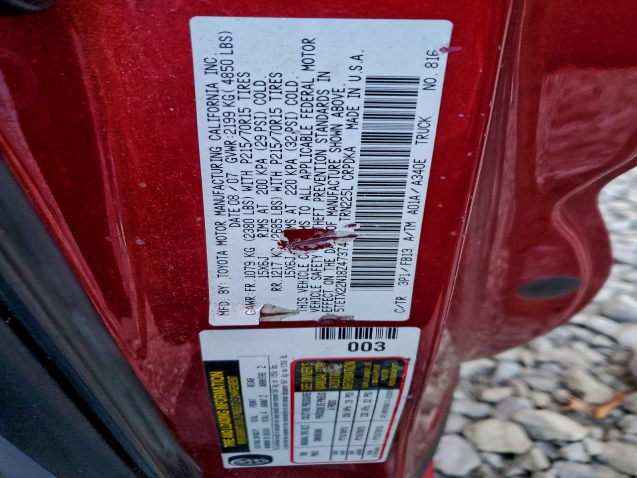 2008 TOYOTA TACOMA ACCESS CAB photo 12