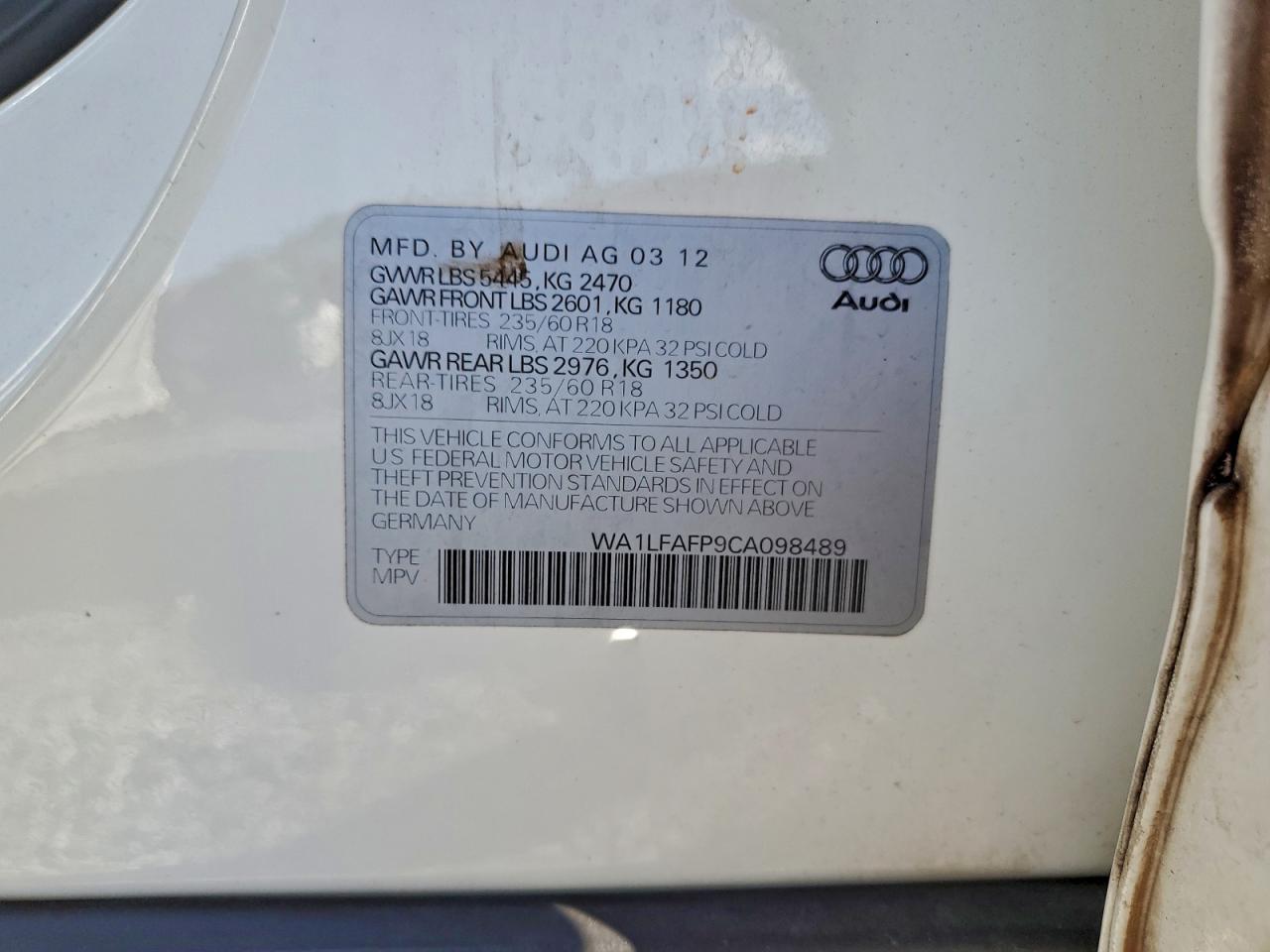 2012 AUDI Q5 PREMIUM PLUS photo 14