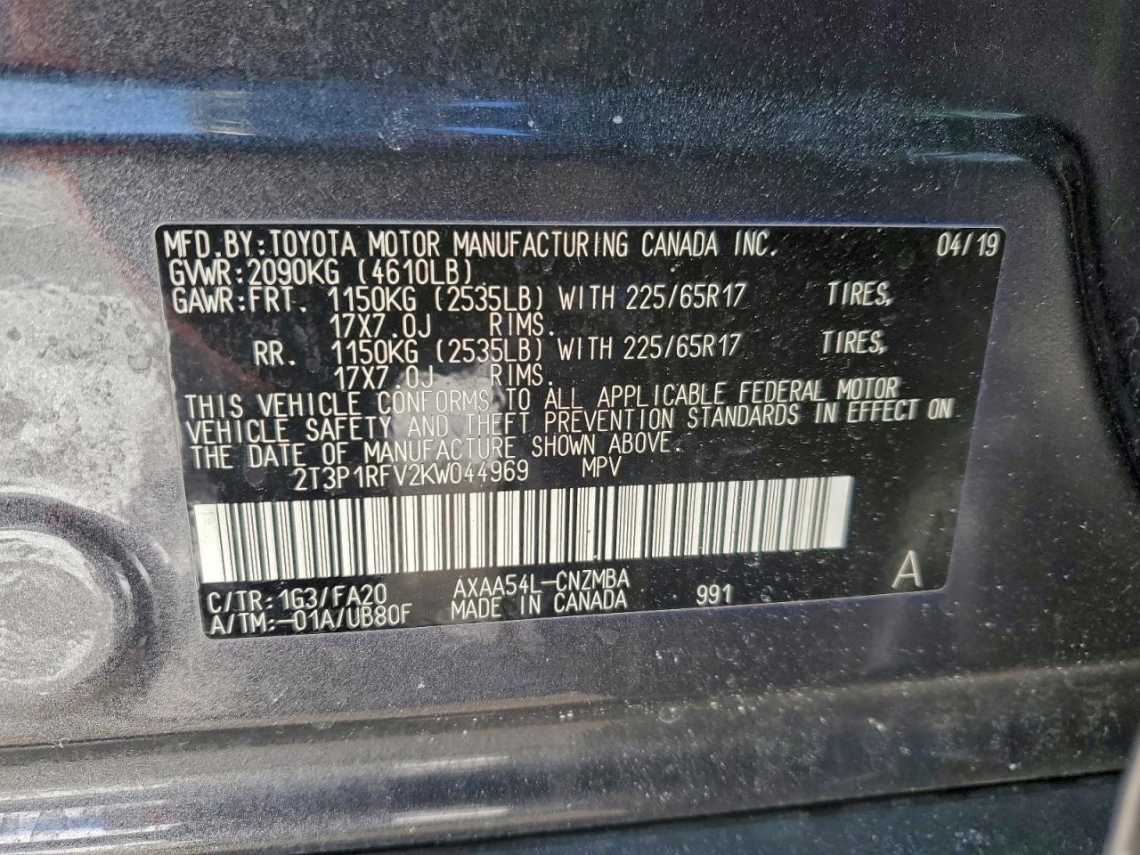 2019 TOYOTA RAV4 XLE photo 13