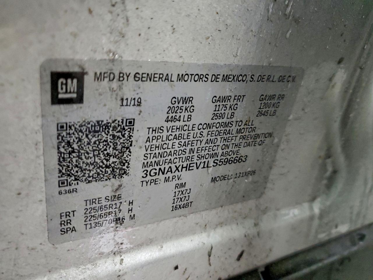 2020 CHEVROLET EQUINOX LS photo 12