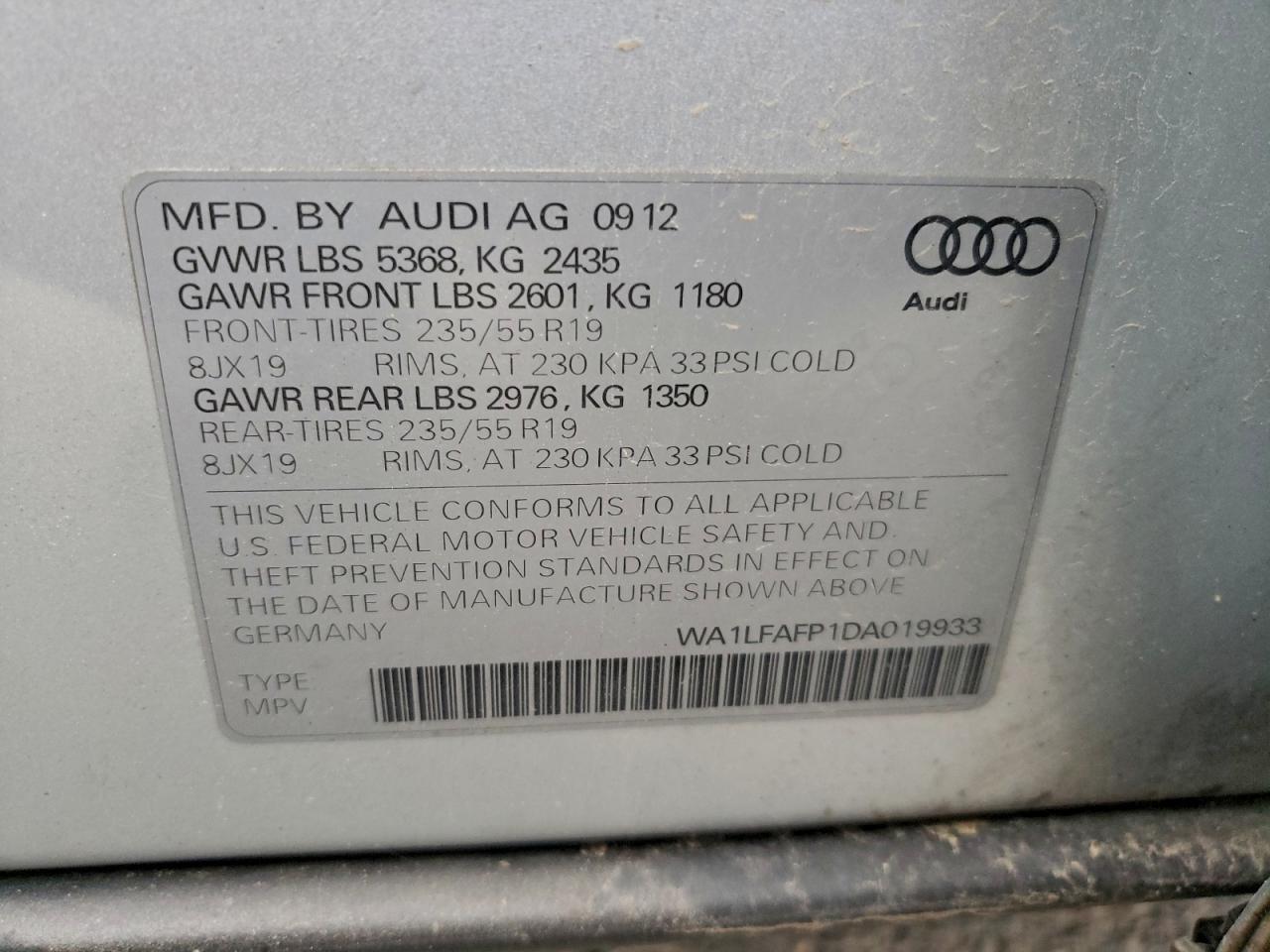 2013 AUDI Q5 PREMIUM PLUS photo 12