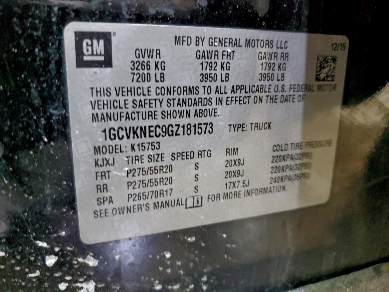 2016 CHEVROLET SILVERADO K1500 photo 12
