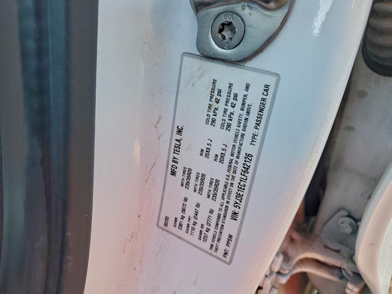 2020 TESLA MODEL 3 photo 13