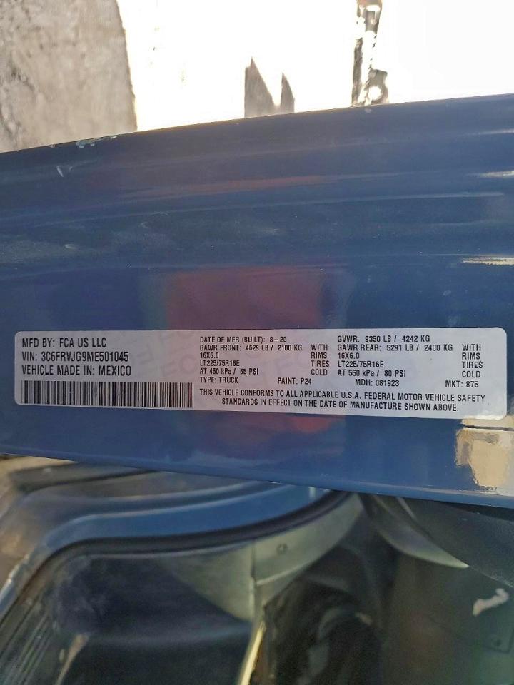 2021 RAM PROMASTER 3500 DELIVERY VAN photo 13