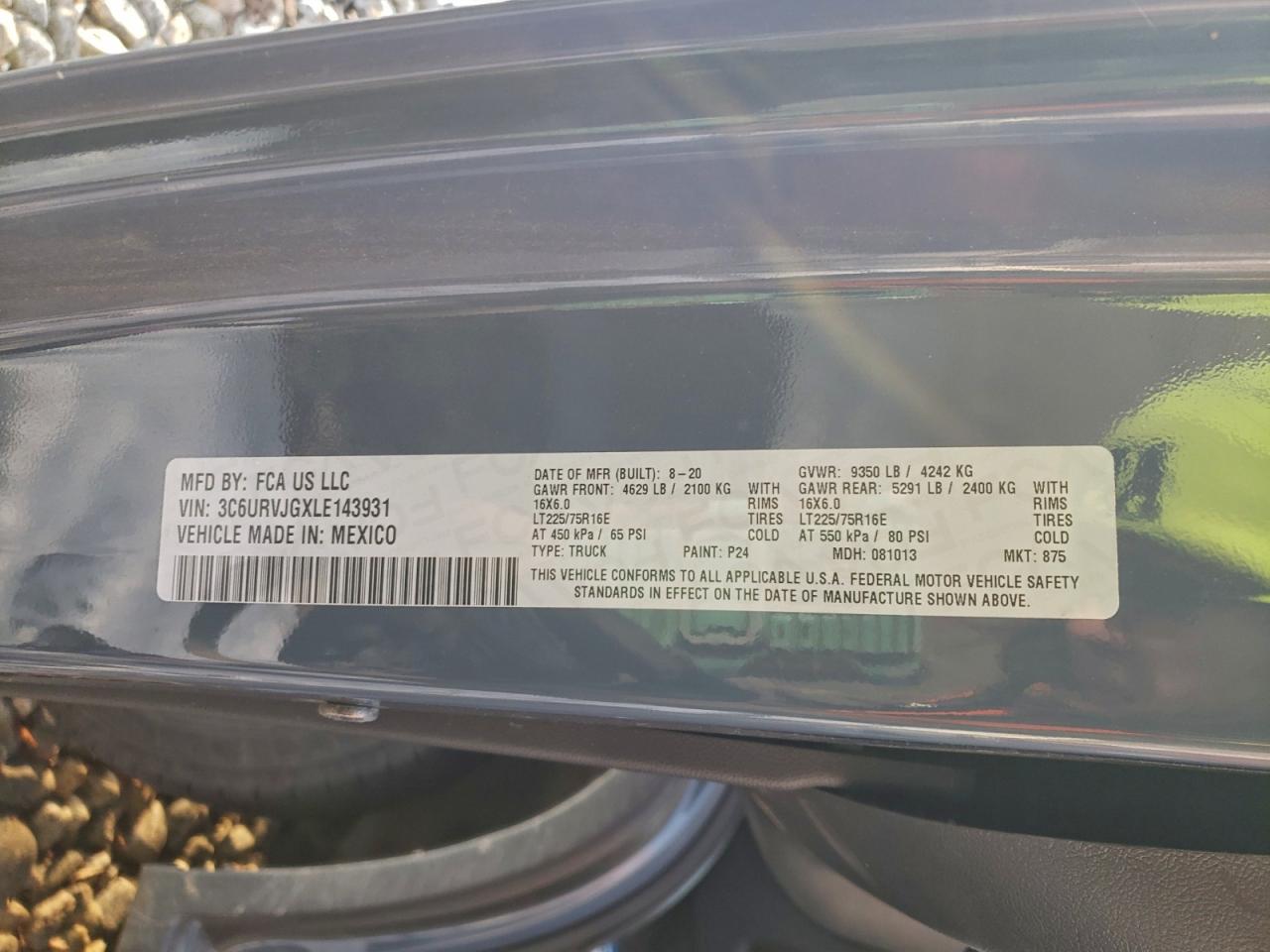 2020 RAM PROMASTER 3500 DELIVERY VAN photo 13