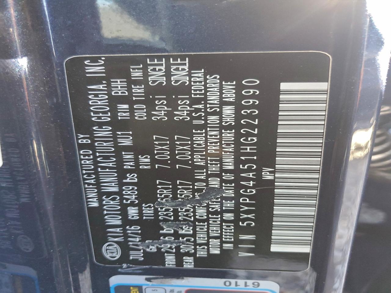 2017 KIA SORENTO LX photo 13