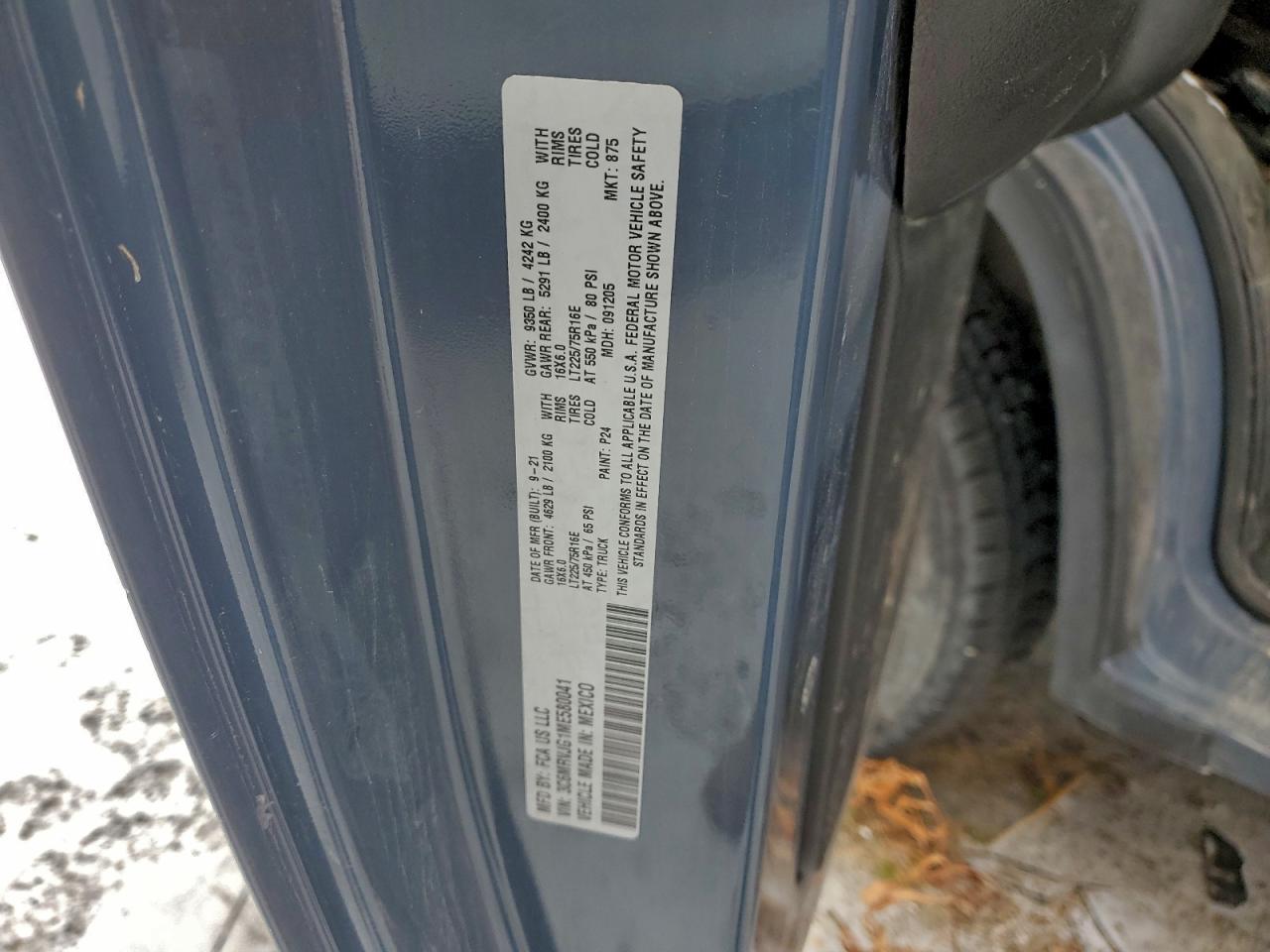 2021 RAM PROMASTER 3500 DELIVERY VAN photo 13