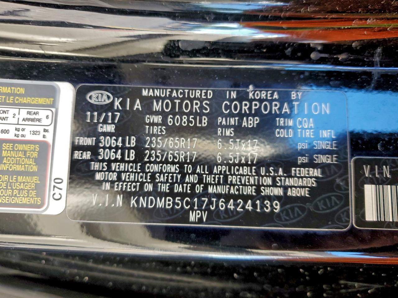 2018 KIA SEDONA LX photo 13