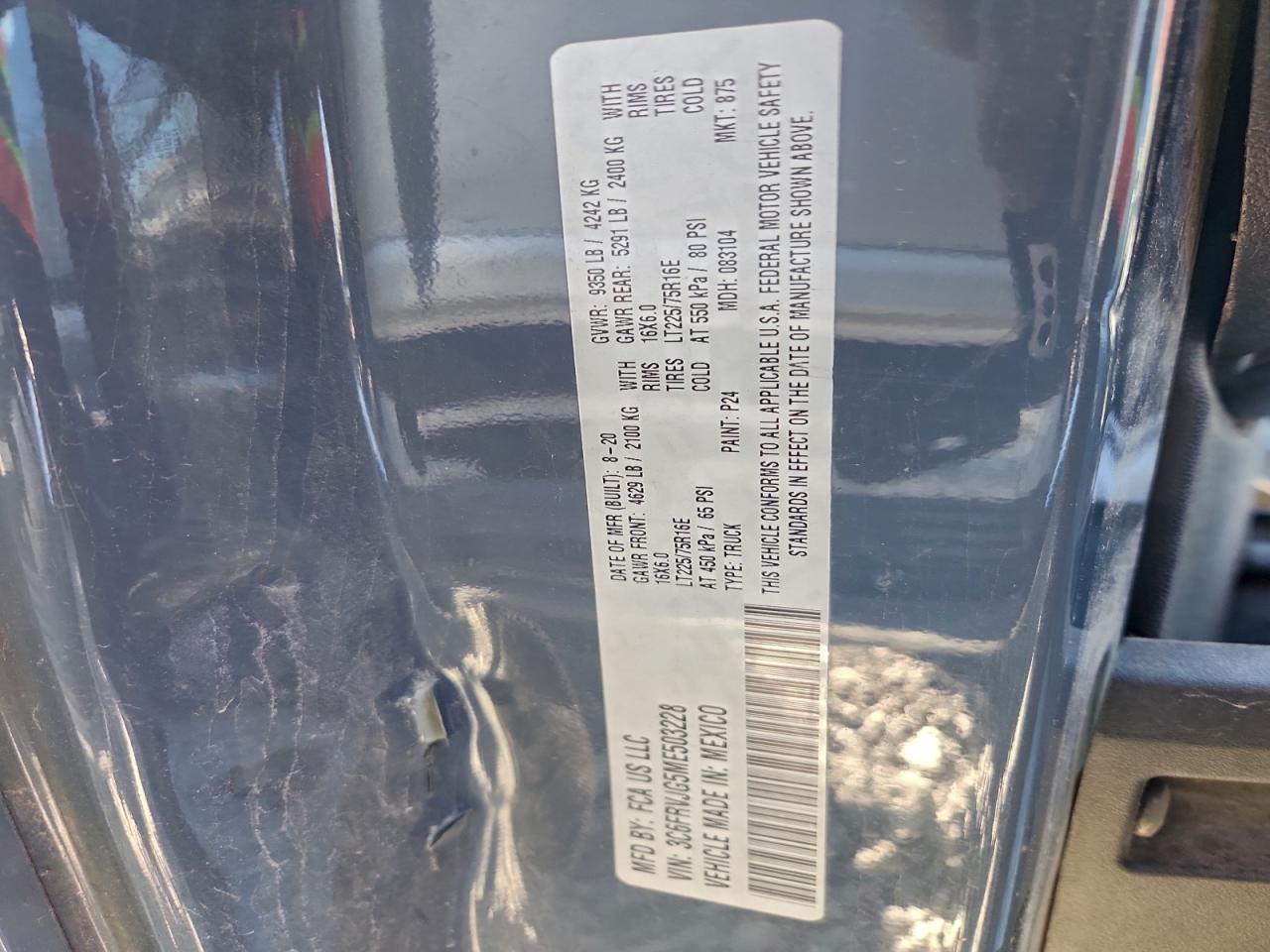 2021 RAM PROMASTER 3500 DELIVERY VAN photo 13