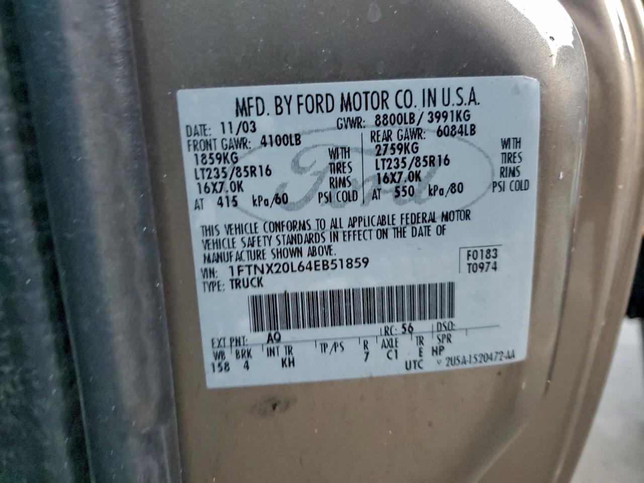 2004 FORD F250 SUPER DUTY photo 12