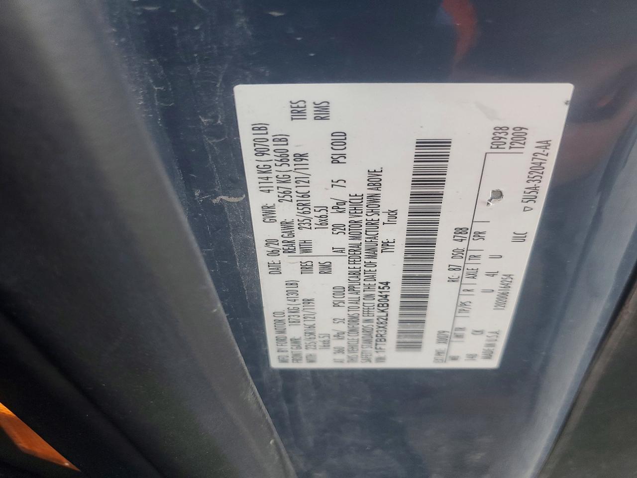 2020 FORD TRANSIT 250 DELIVERY VAN photo 13