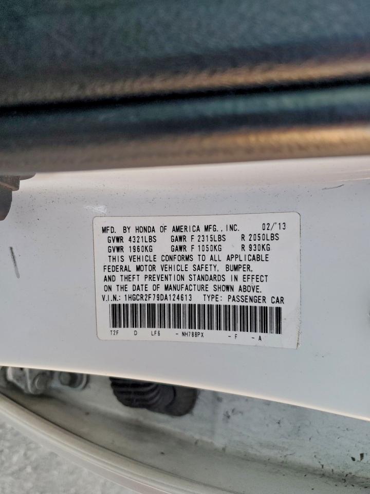 2013 HONDA ACCORD EX photo 13