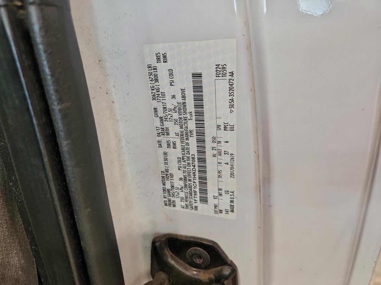 2017 FORD F150 photo 12