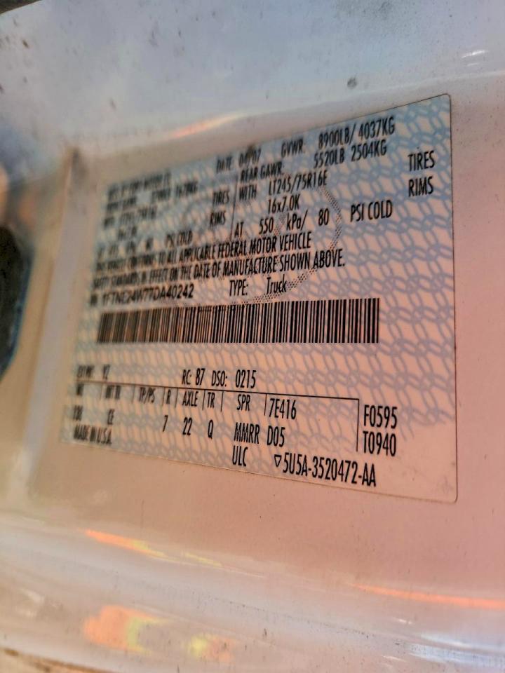 2007 FORD E250 UTILITY / SERVICE VAN photo 13
