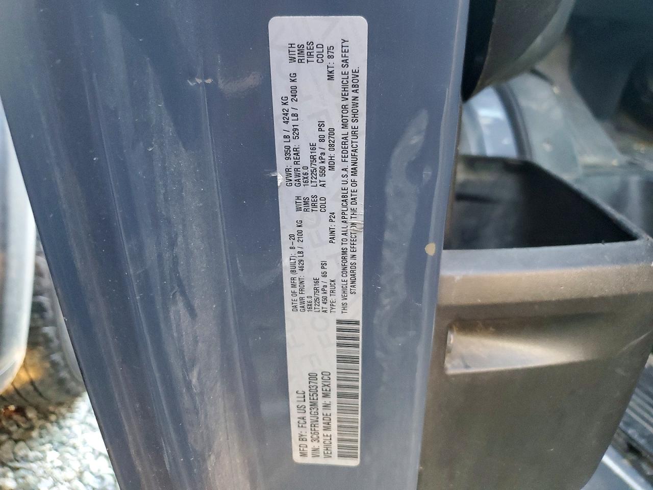 2021 RAM PROMASTER 3500 DELIVERY VAN photo 14