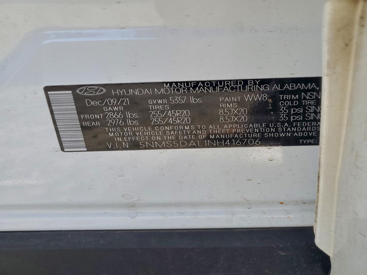 2022 HYUNDAI SANTA FE CALLIGRAPHY photo 12