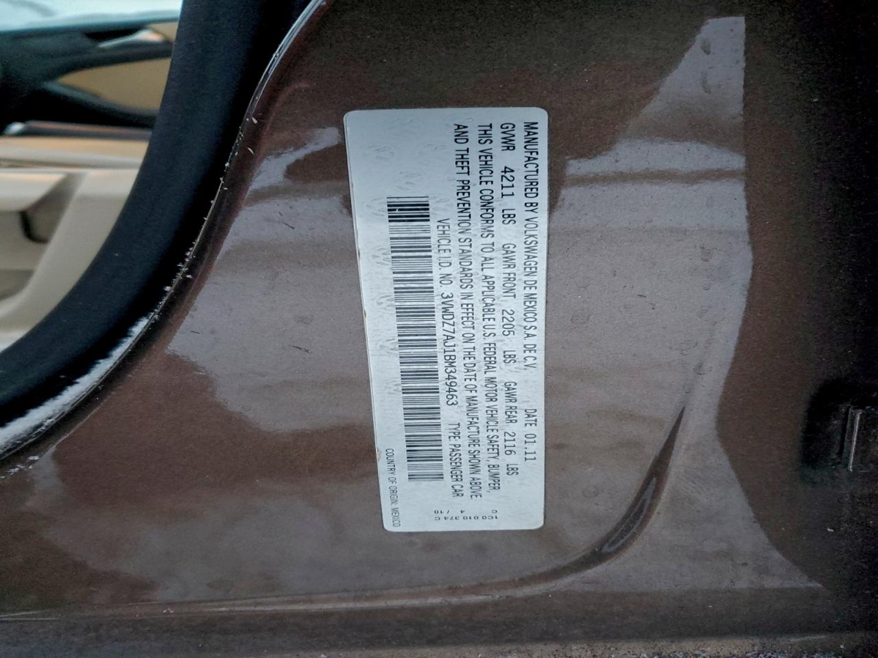 2011 VOLKSWAGEN JETTA SE photo 12