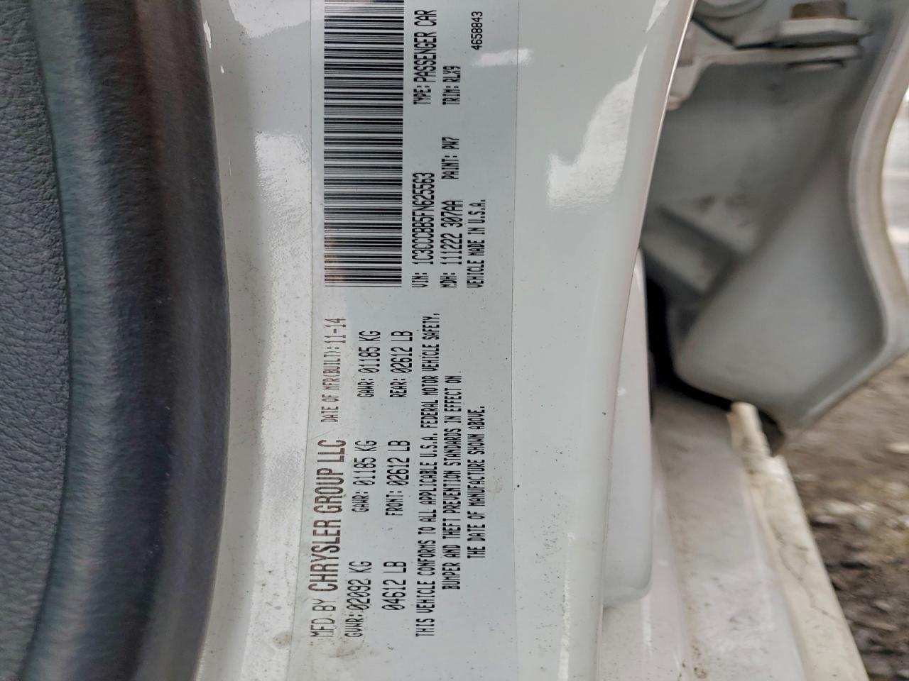2015 CHRYSLER 200 S photo 12