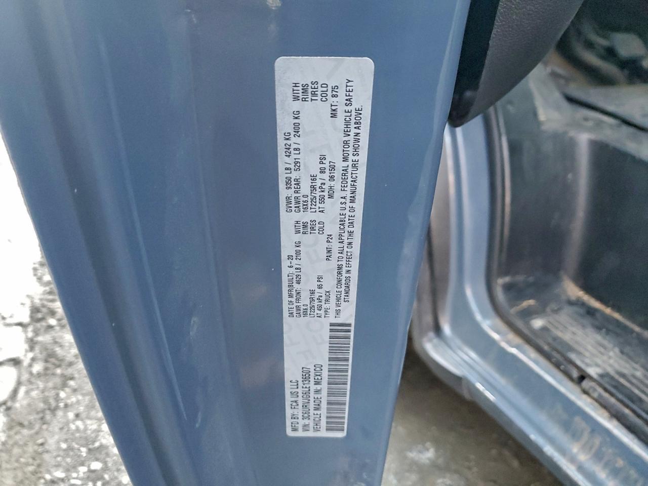 2020 RAM PROMASTER 3500 3500 HIGH photo 13