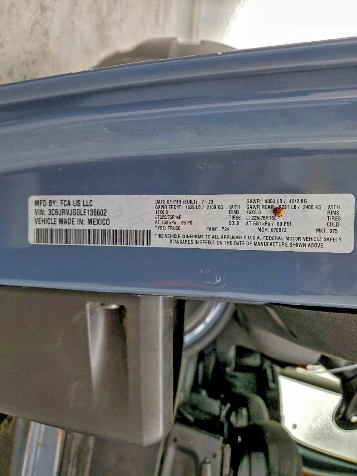 2020 RAM PROMASTER 3500 DELIVERY VAN photo 13