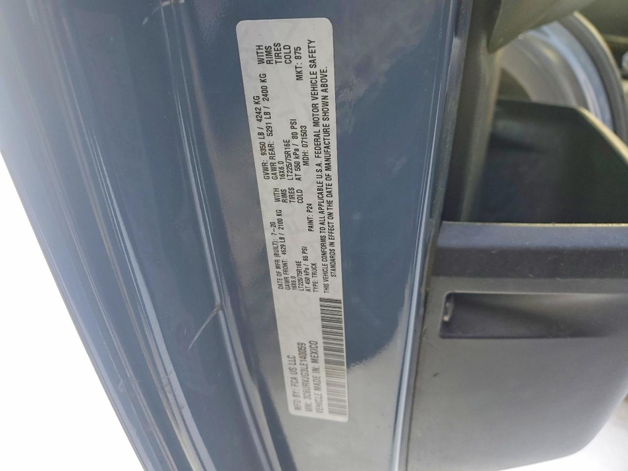 2020 RAM PROMASTER 3500 DELIVERY VAN photo 13