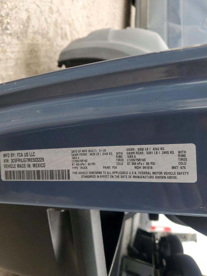2021 RAM PROMASTER 3500 DELIVERY VAN photo 13