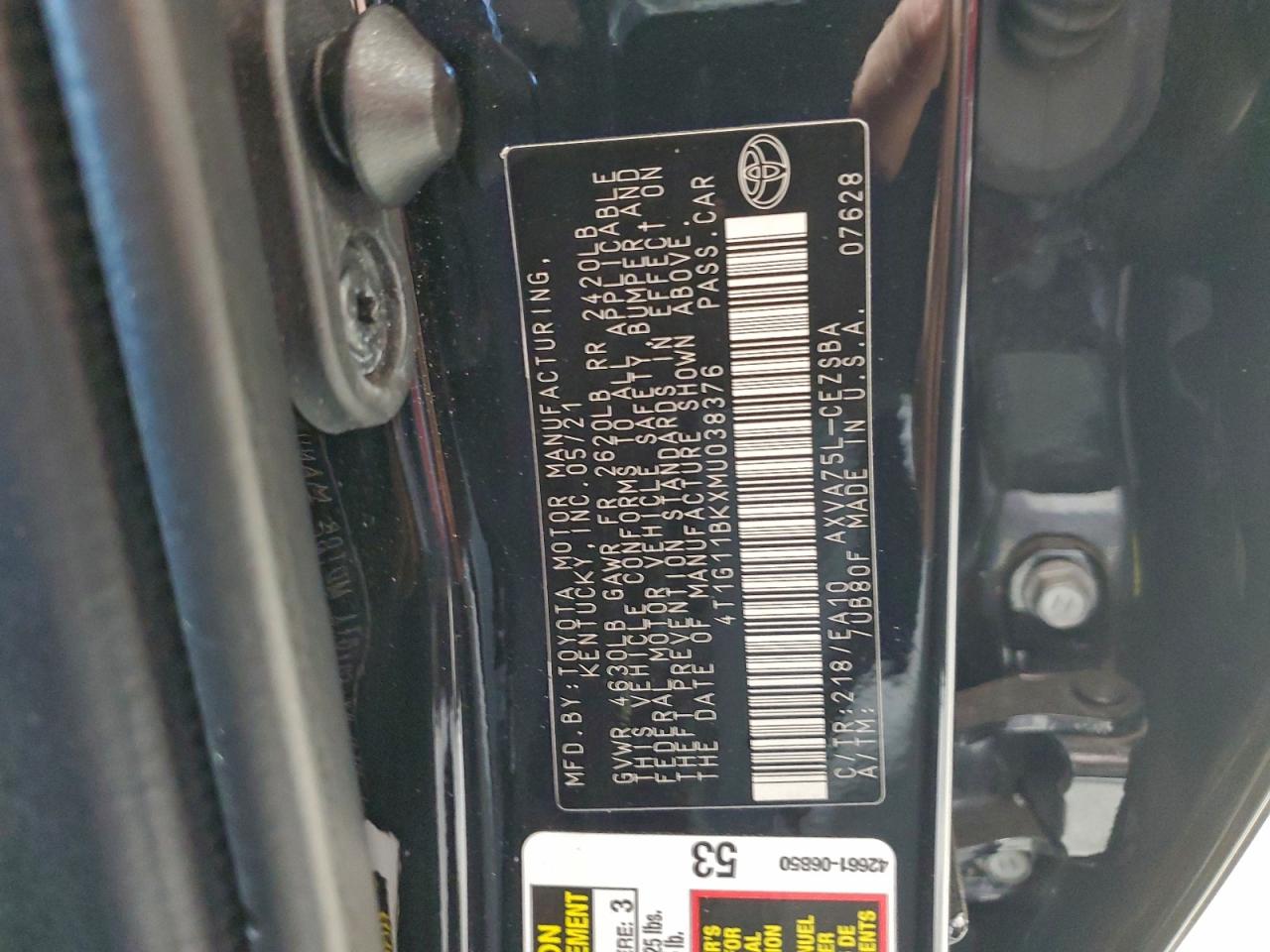 2021 TOYOTA CAMRY SE photo 23