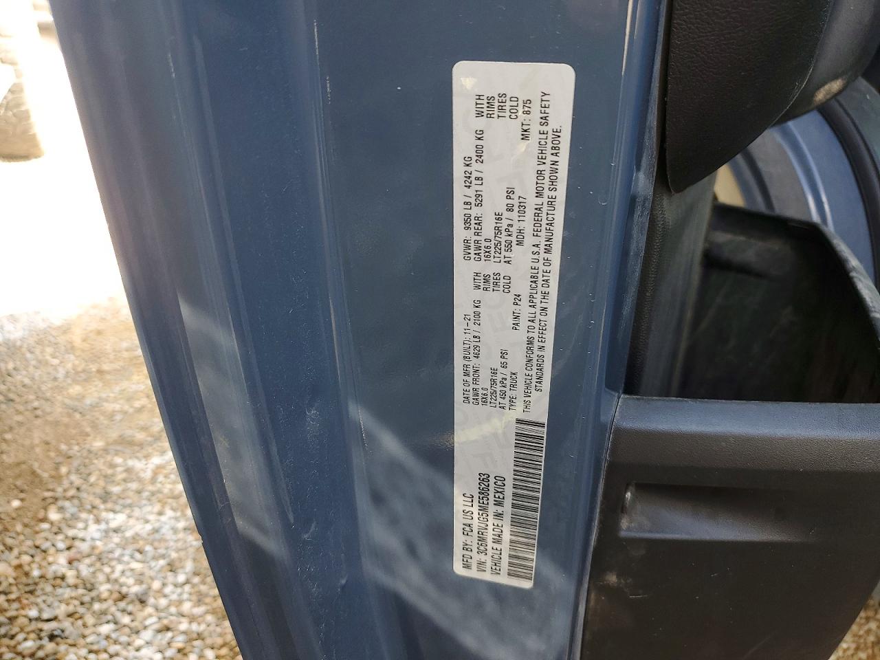 2021 RAM PROMASTER 3500 DELIVERY VAN photo 12