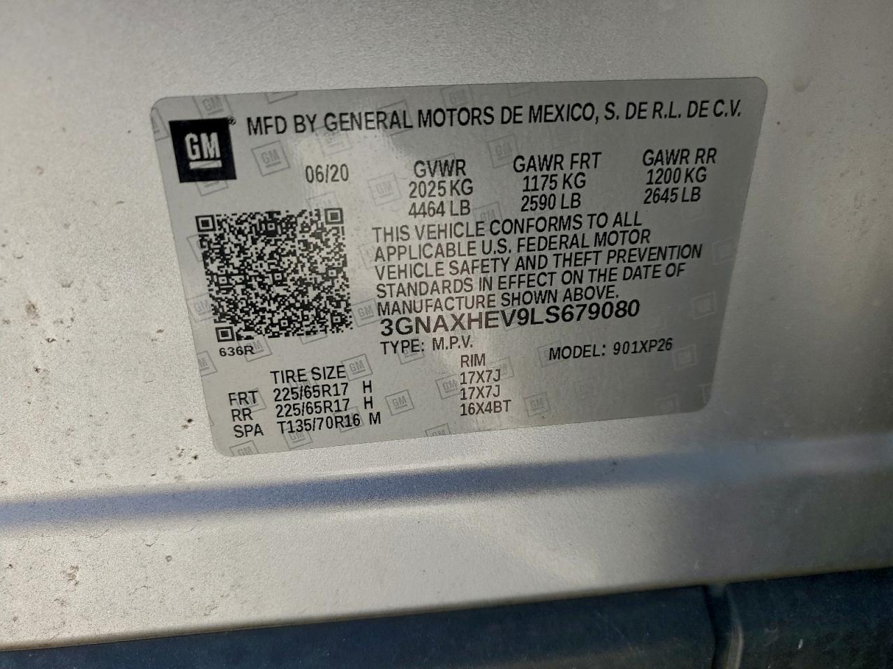 2020 CHEVROLET EQUINOX LS photo 14