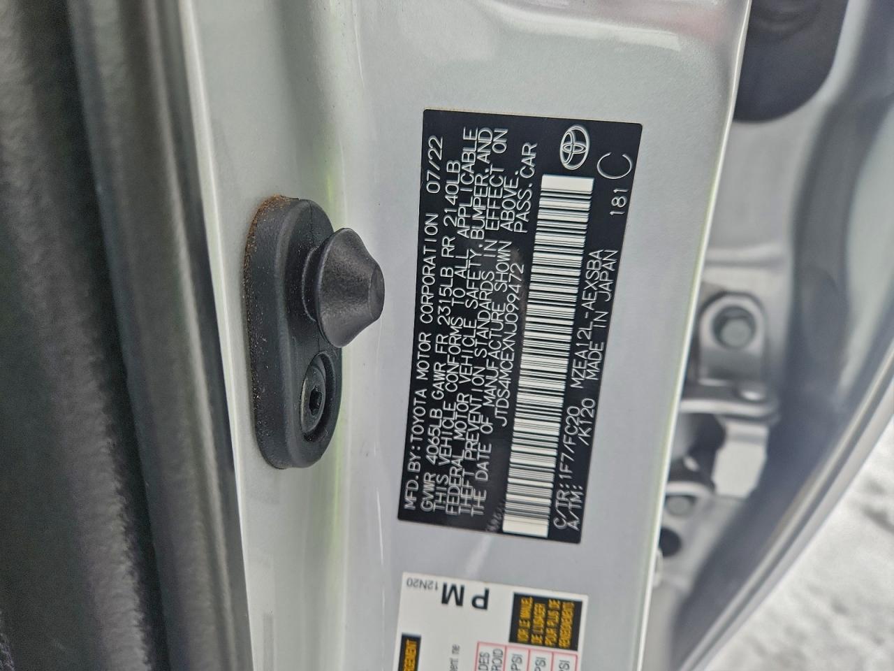 2022 TOYOTA COROLLA SE photo 13