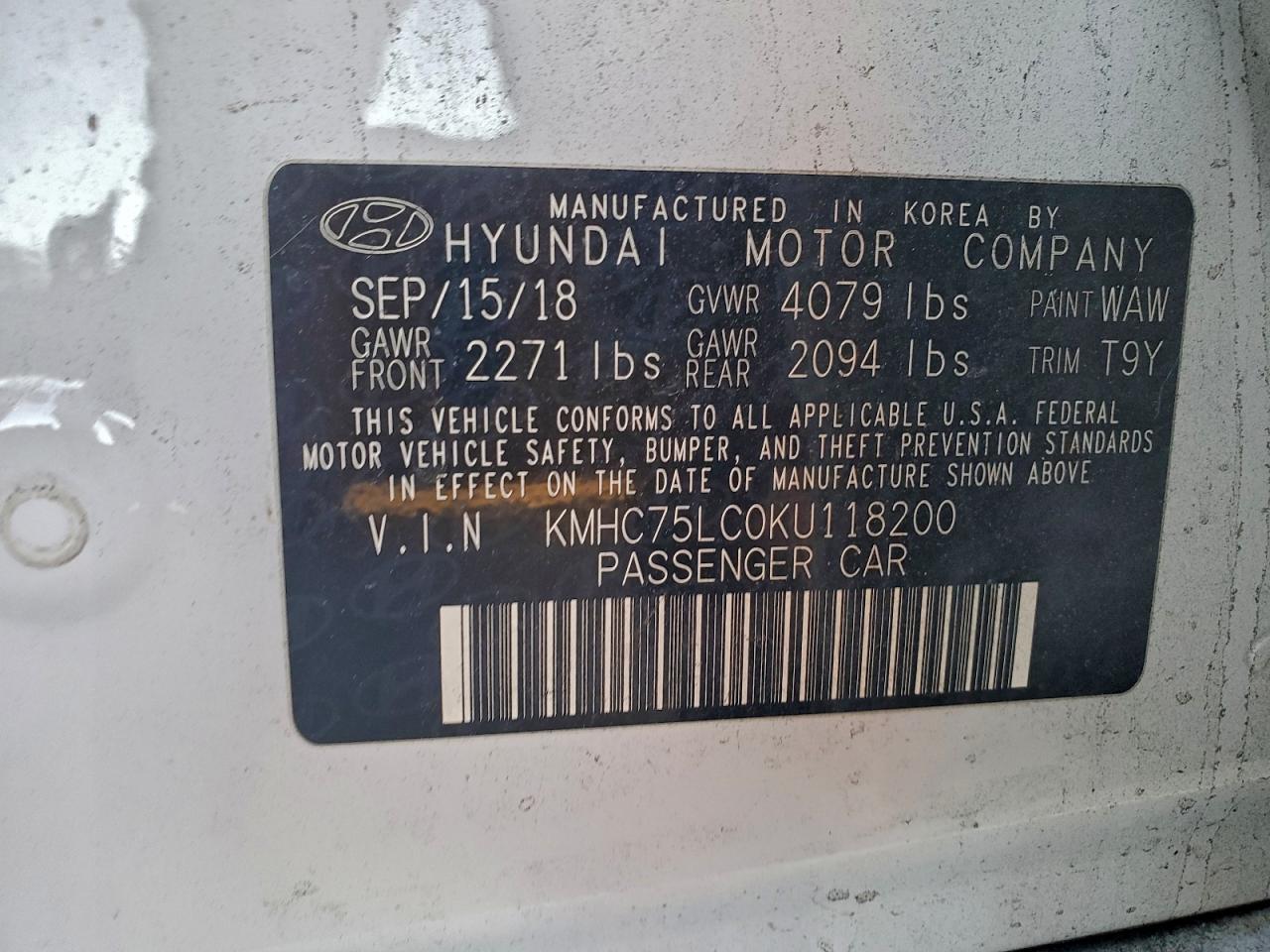 2019 HYUNDAI IONIQ SEL photo 12