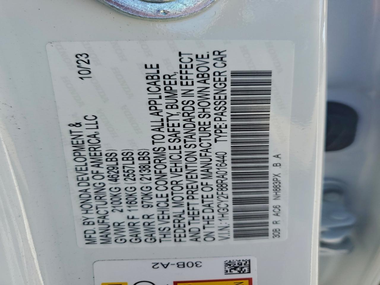 2024 HONDA ACCORD TOURING HYBRID photo 12