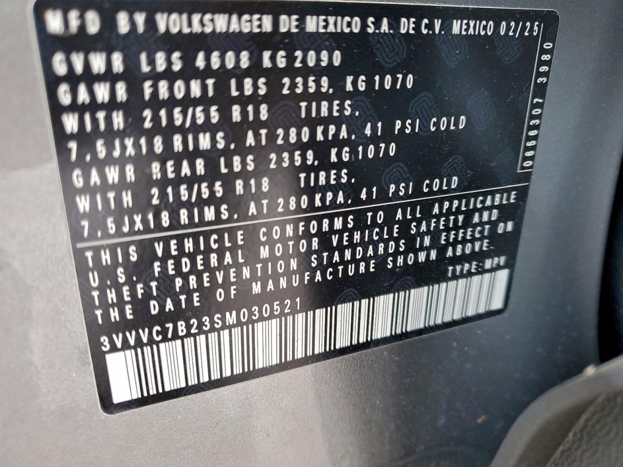 2025 VOLKSWAGEN TAOS SE photo 14