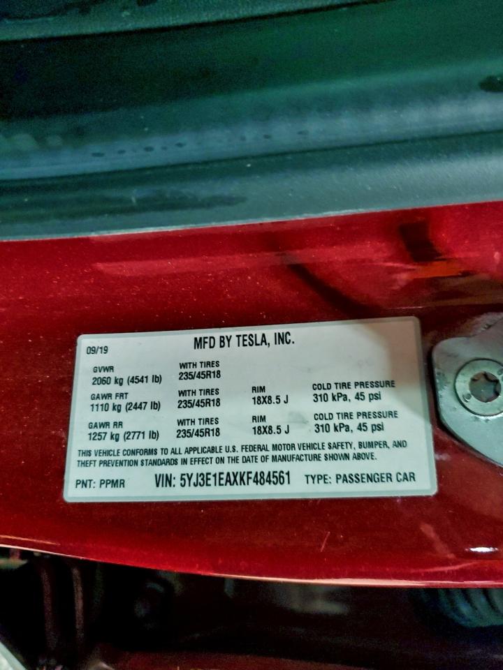 2019 TESLA MODEL 3 photo 12