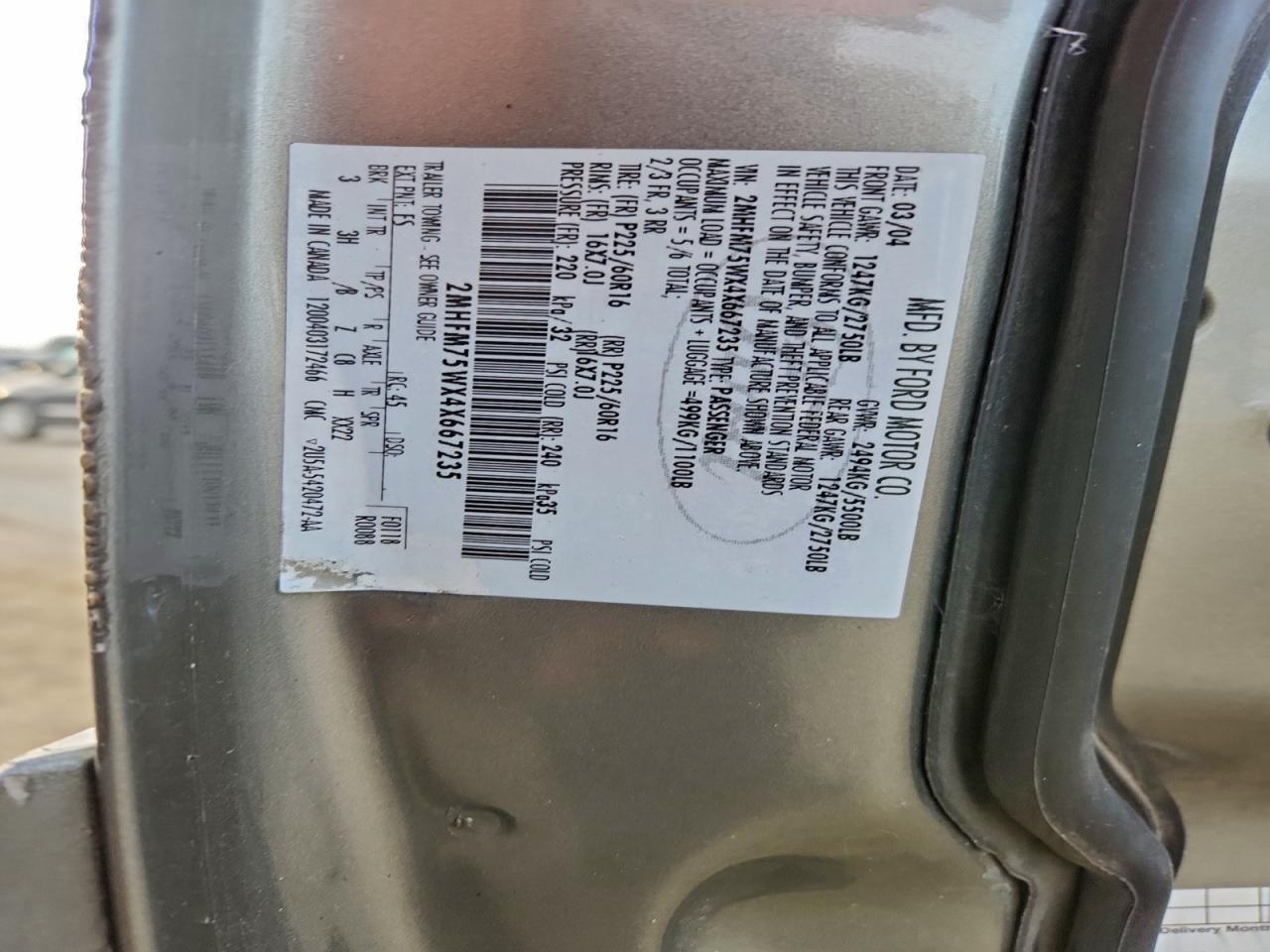 2004 MERCURY GRAND MARQUIS LS photo 12