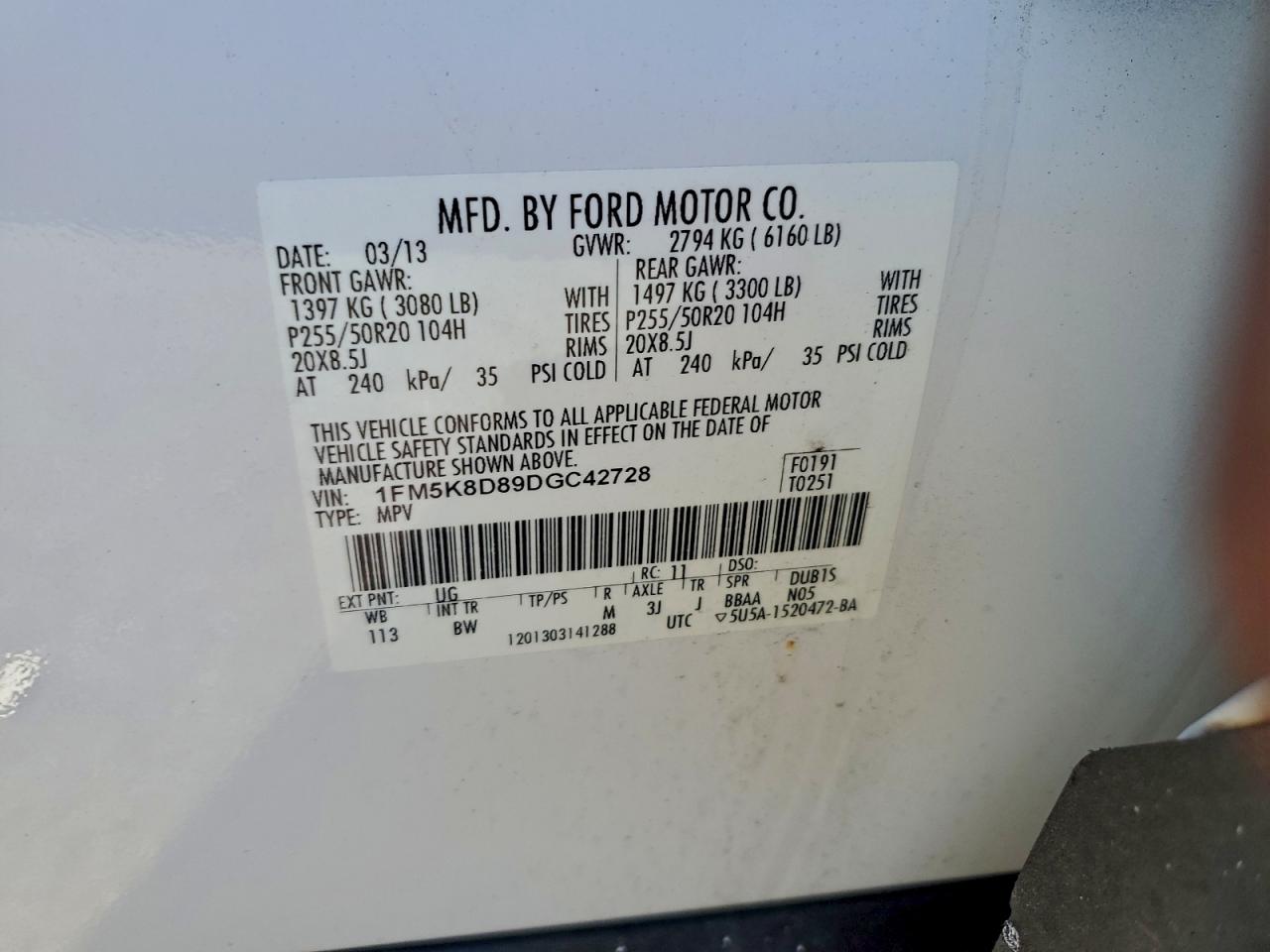 2013 FORD EXPLORER XLT photo 13