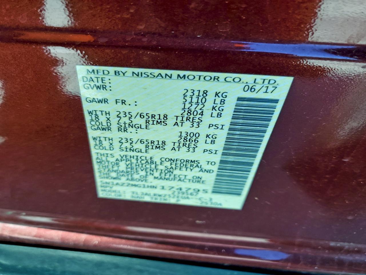 2017 NISSAN MURANO S photo 12