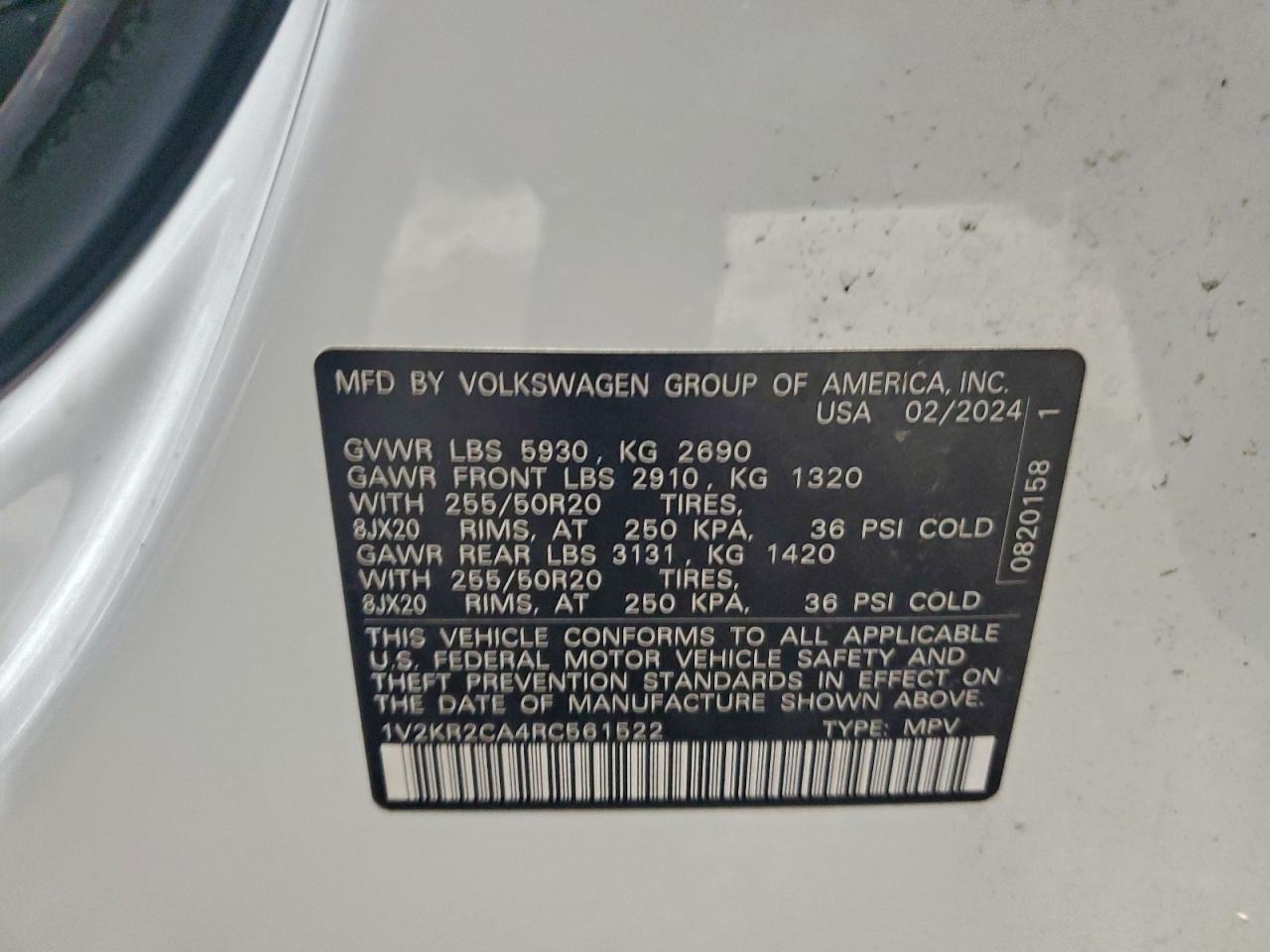2024 VOLKSWAGEN ATLAS SE photo 13