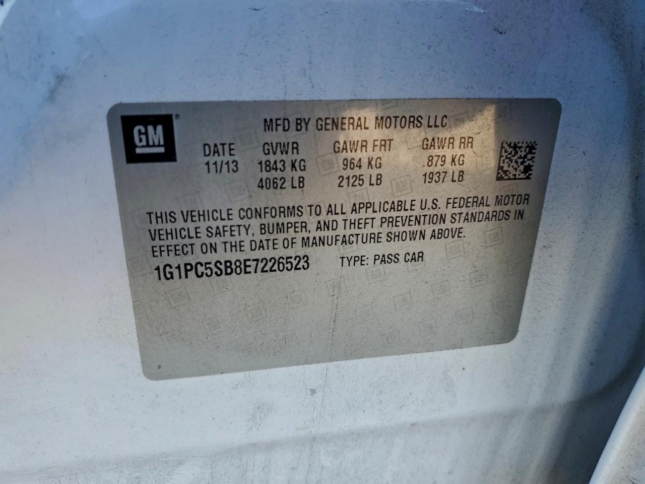 2014 CHEVROLET CRUZE LT photo 12