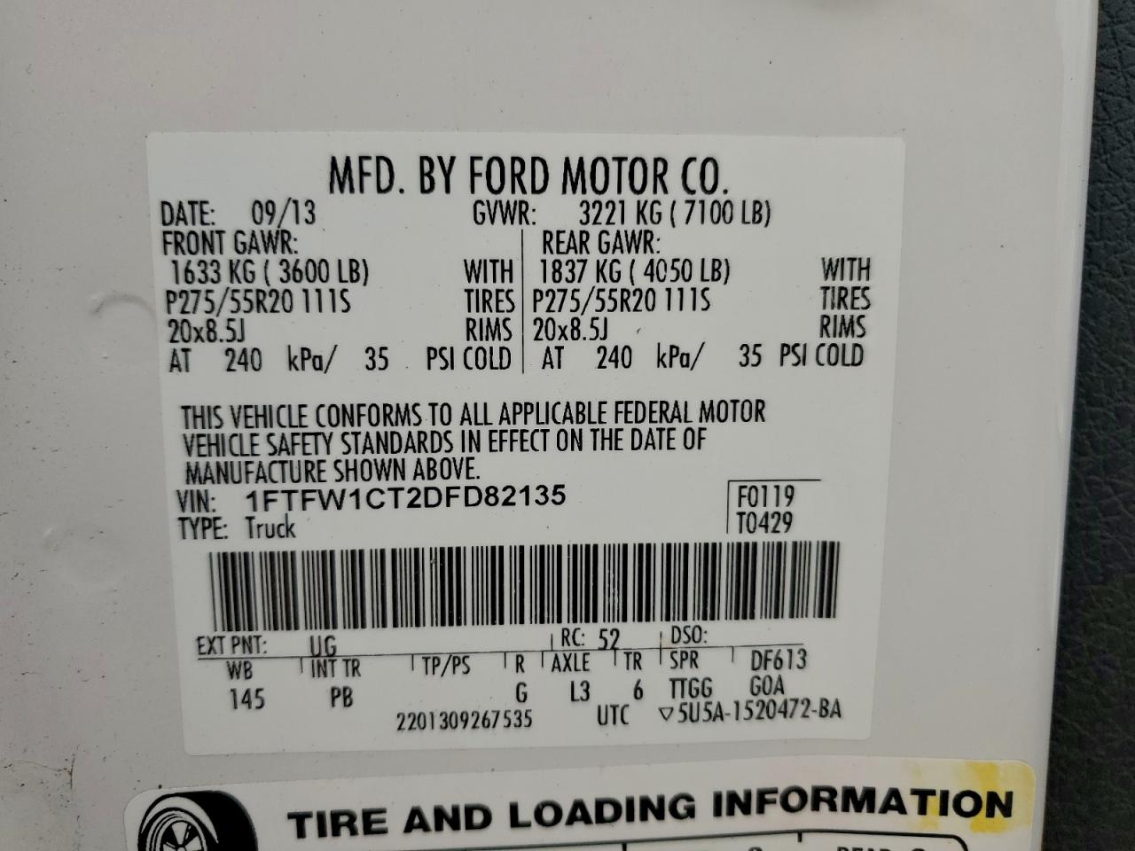 2013 FORD F150 SUPERCREW photo 12