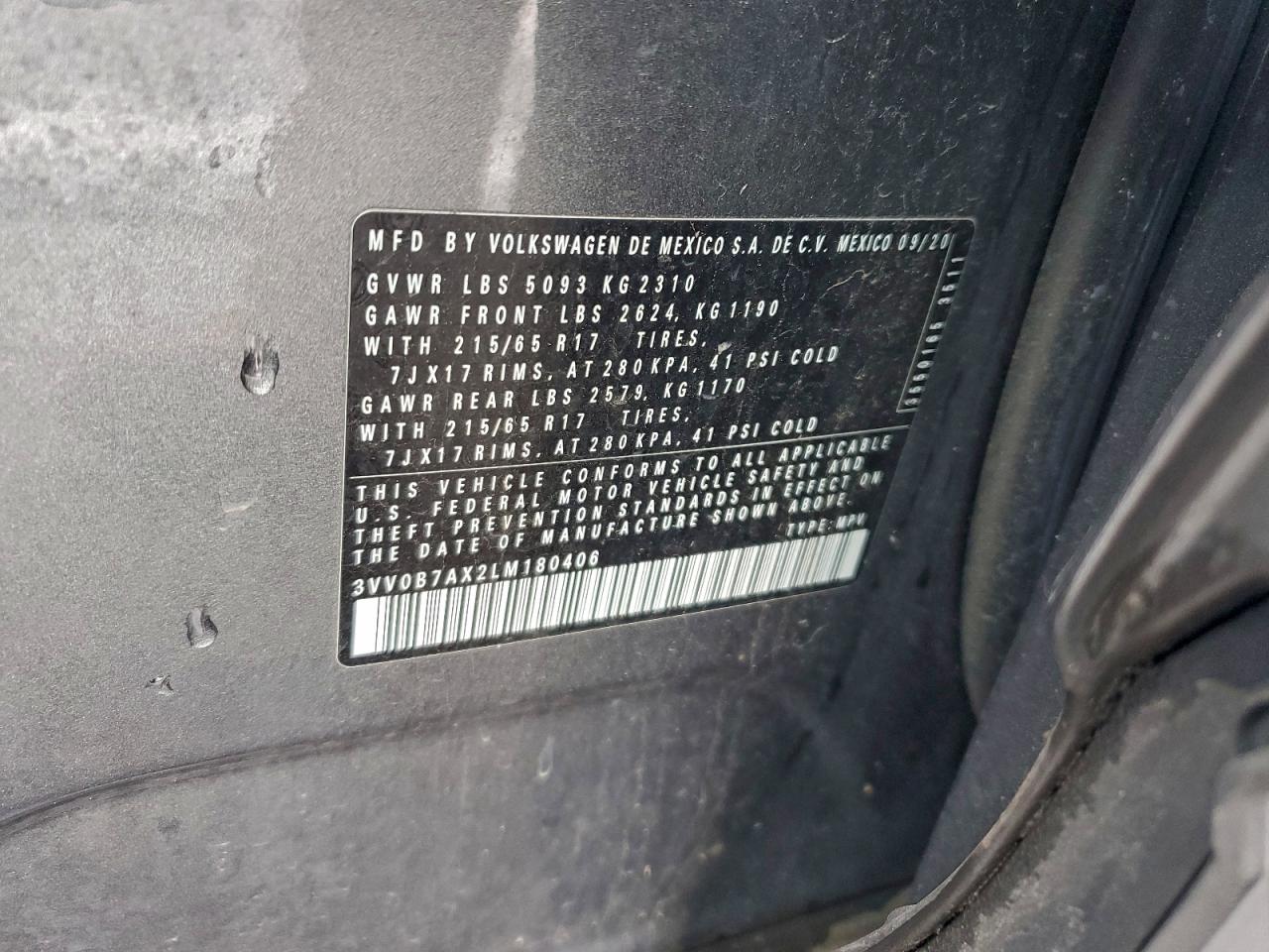 2020 VOLKSWAGEN TIGUAN S photo 25
