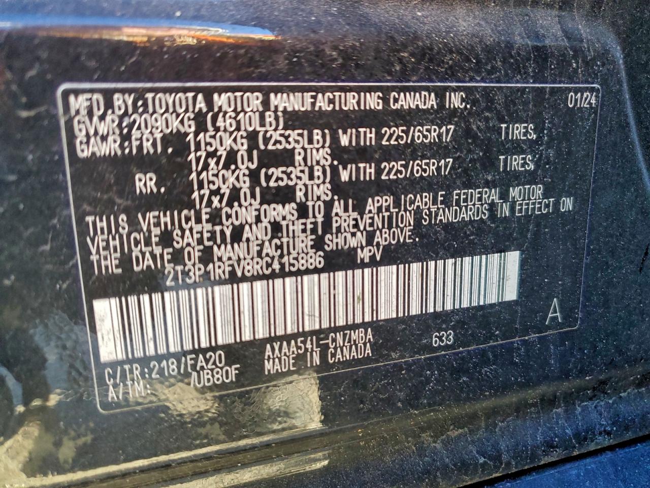 2024 TOYOTA RAV4 XLE photo 13