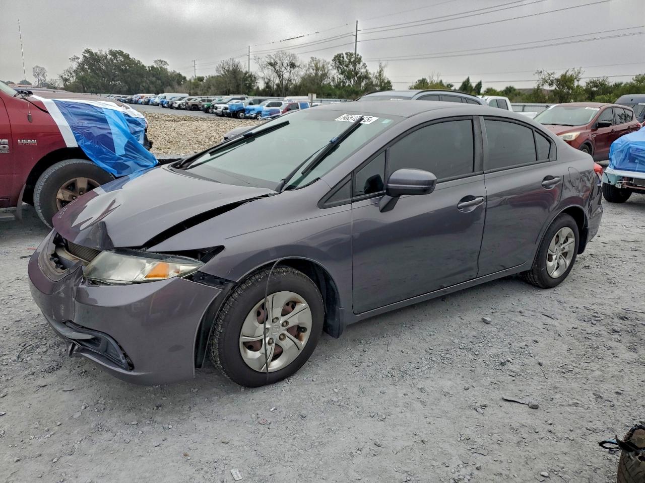 2015 HONDA CIVIC LX — FRONT END damage — photo 1