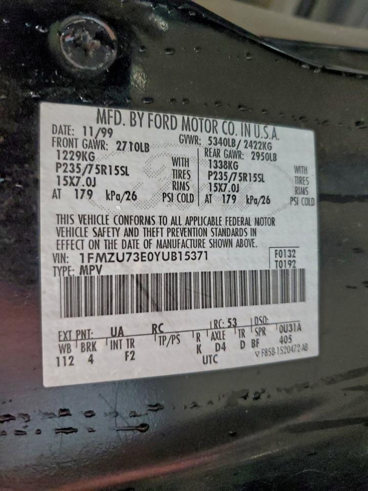 2000 FORD EXPLORER XLT photo 12