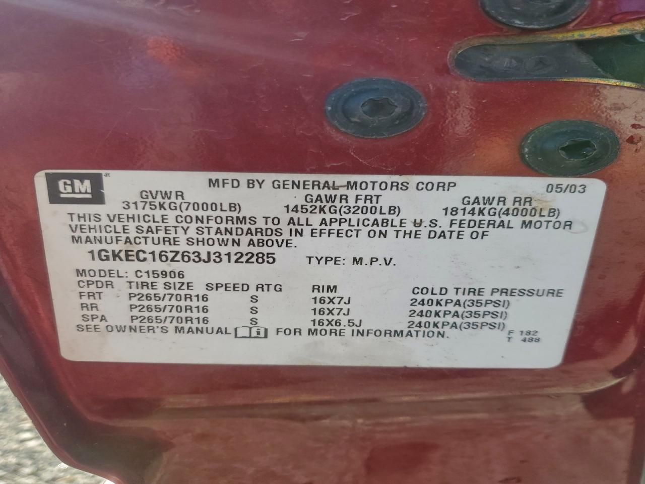 2003 GMC YUKON XL C1500 photo 25