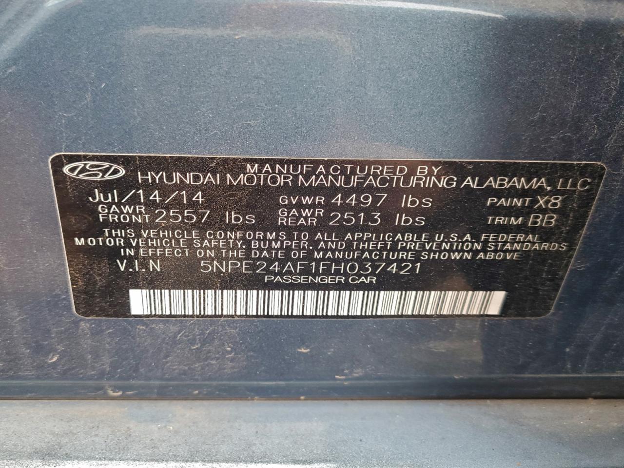 2015 HYUNDAI SONATA SE photo 12